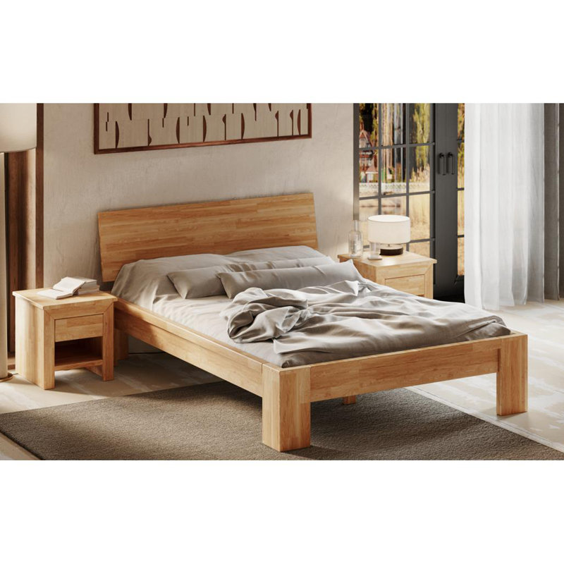 Krout 45cm W Solid Wood Bedside Table, Oil