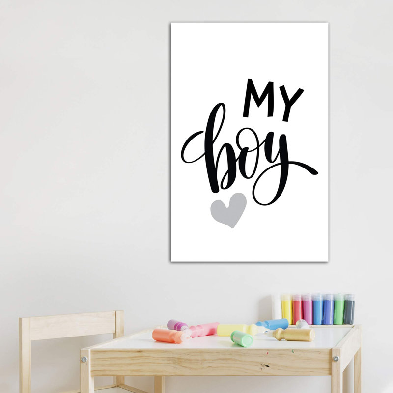 «My Boy», reproduction d'art textuel, H 26 po x l 18 po x 1,5 po, Pas de tapis, Toile tendue