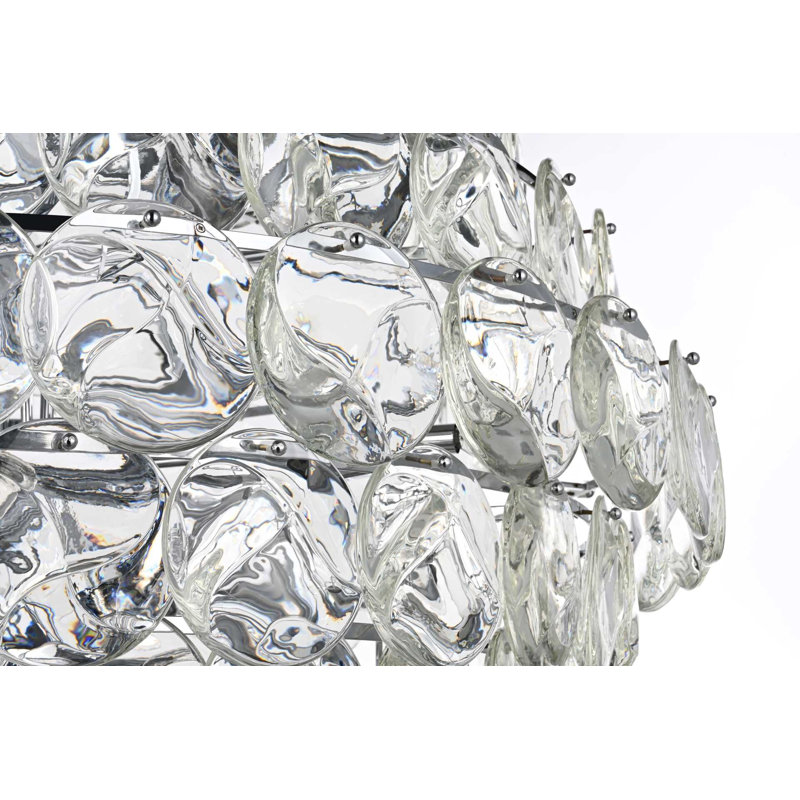 Lustre en cristal 48 pouces Ikeny, Chrome chrome