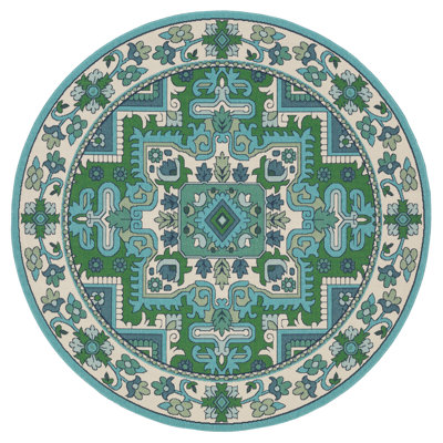 Tapis bleu / vert Aganlane