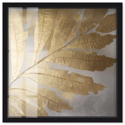 Golden Canopy (I) Shadowbox Print Elegant Nature Art by Art Remedy