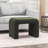 24 Inches Upholstered Waterfall Ottoman Footstool-780777897