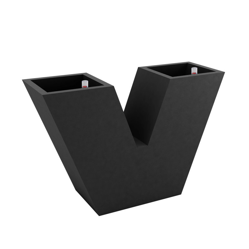 Pot à fleurs en résine Uve, Anthracite
