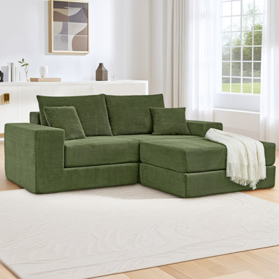 Boneless Addisin Modular Cloud Sofa, Compression Couch with Non Slip Base, Convertible Foldable Sofa Bed, No Assembly
