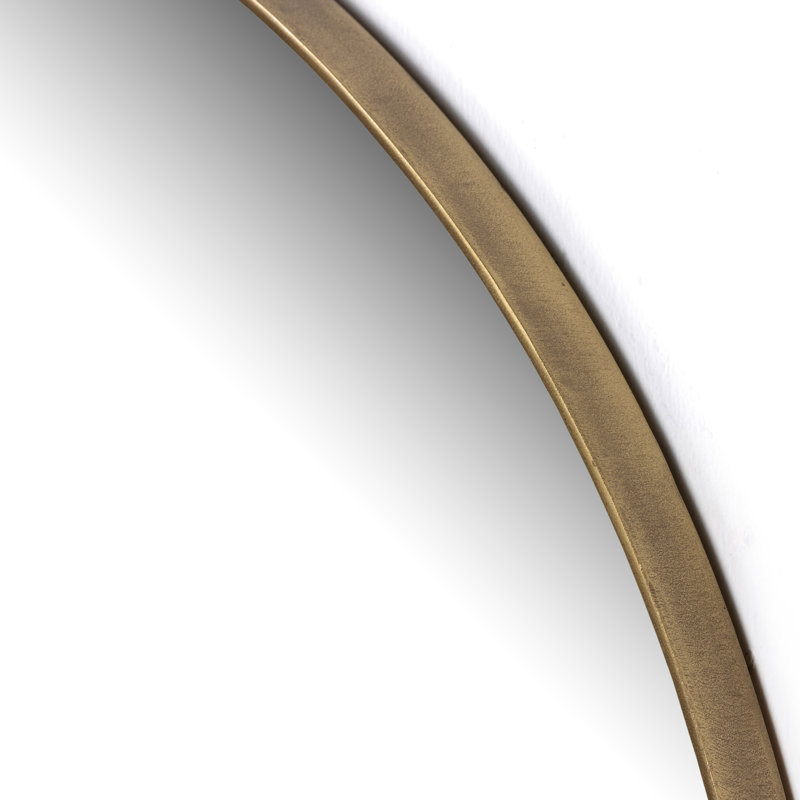 Vina Metal Wall Mirror, 30" H x 30" W, Antiqued Iron