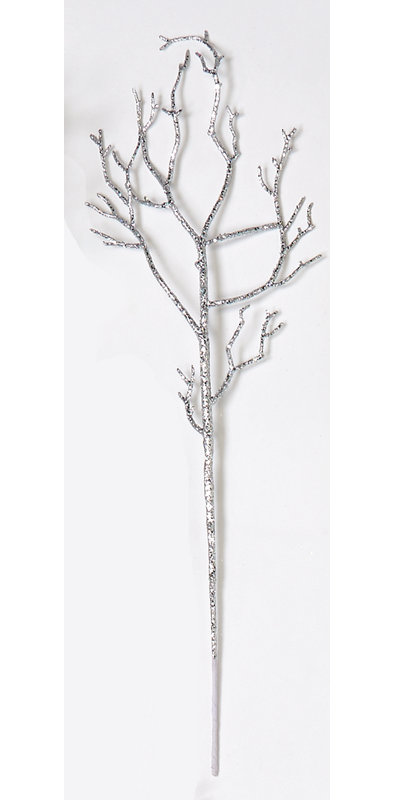 Glitter Twig Pick, Silver