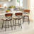 Jerrika Swivel Upholstered Counter Stool with Metal Frame-1561661549
