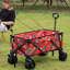 Utilitaire utilitaire de jardin pliable couleur chariot de camping pique-nique extérieur chariot de plage, rouge-117353999