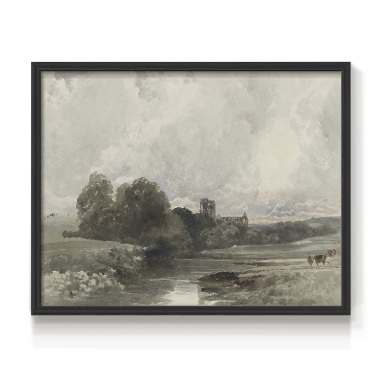 Paysages rétro-CECCXLII-impression encadrée - réaménageable, H 8 po x l 10 po, Noir