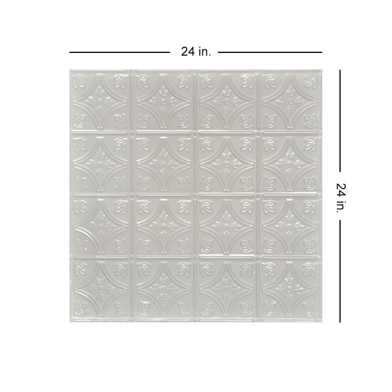 Tuile de plafond en fer-blanc 2 pi x 2 pi Tiny Tiptoe, Coquille d'œuf