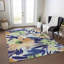 Tapis bleu marine intérieur / extérieur lavable à la machine Claudian ACN1484-109534478