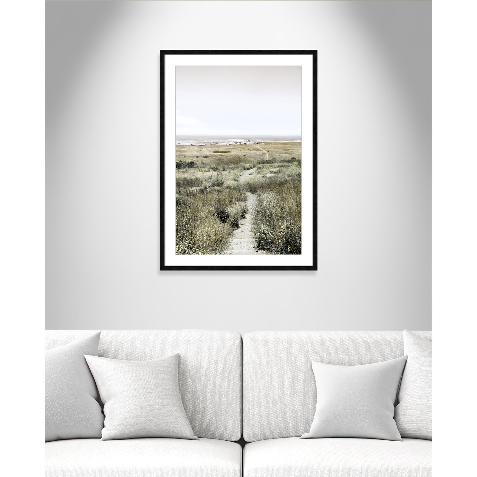 Toscani "Footpath to Paradise" Print, Black Wood Grain, 25.5 W x 35.5 H x 0.75 D