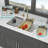 Drop In Waterfall Kitchen Sink - 33X22" Composite Granite Quartz Single Bowl Workstation Kitchen Sink With Pull-Out Faucet-114463578