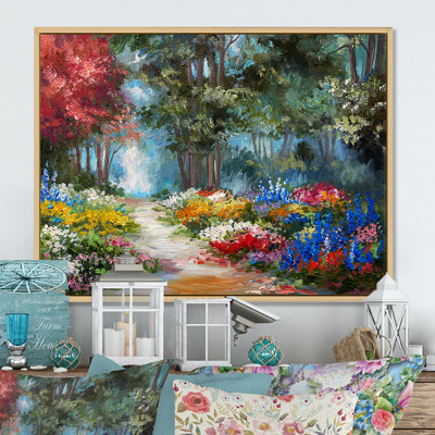 «Summer Path in Forest Landscape II», reproduction d'art sur toile