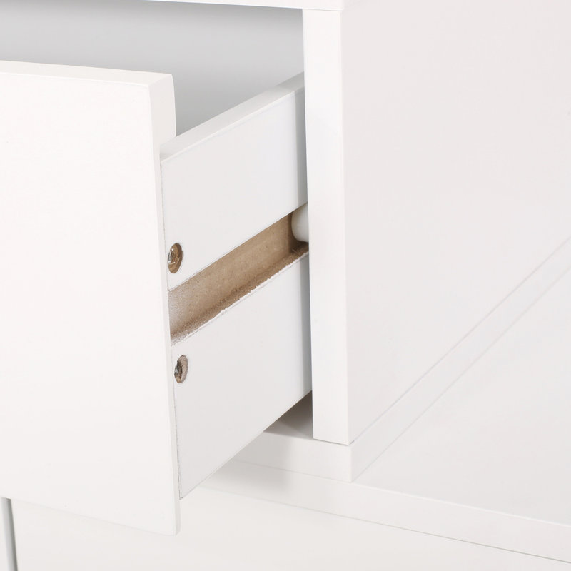 Élégante armoire d'escalier à 3 tiroirs avec attrait Mid-Century et rangement efficace