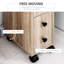 Armoire de salle de bain autoportante compacte avec 2 armoires ouvertes Kleankin
