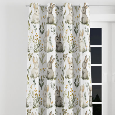 Animal Print Velvet Curtains - Grey Bonamy Grommet Curtain - 1 Panel