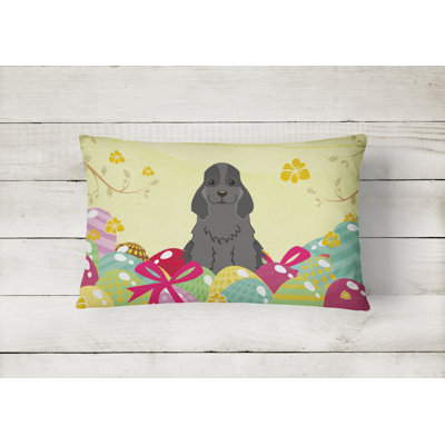 Easter Eggs Outdoor Throw Pillow