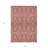 3' X 5' Red And Ivory Damask Washable Indoor Outdoor Area Rug