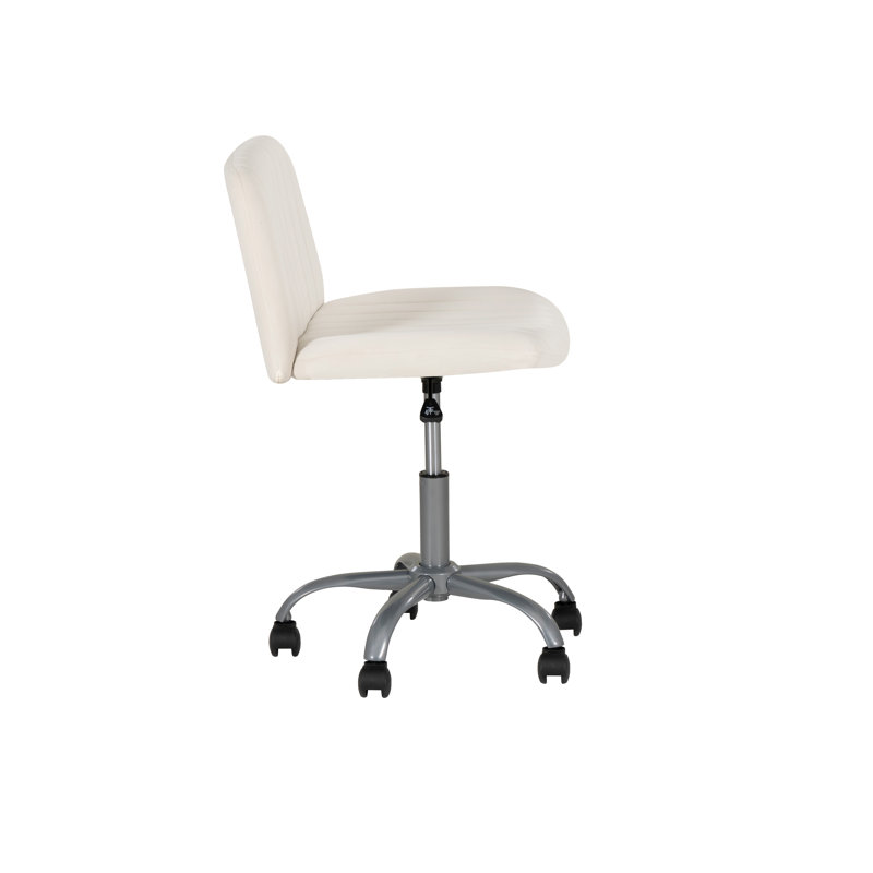 Morency Swivel Office Chair, Cream