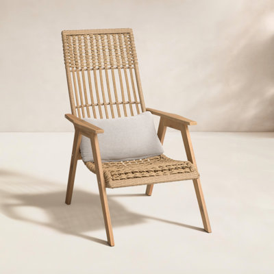 Chaise longue d'extérieur avec coussins en oléfine Anyston (ensemble de 2)