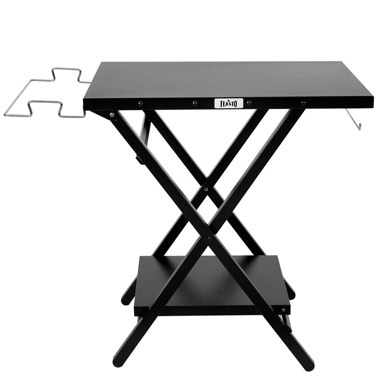Feasto  30" L x 24" W Outdoor Folding Table for Pizza Oven or Grill- Portable Camping & RV Prep Table with Foldable Design, Space-Saving Storage