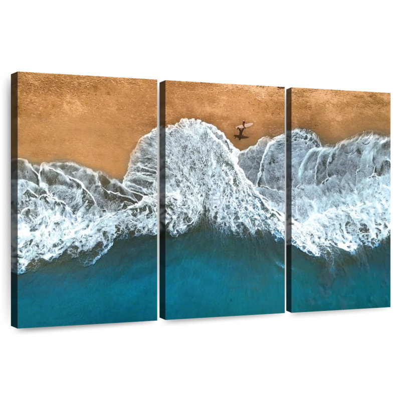 Gillard Surfer On Exotic Beach, 32" H x 50" W
