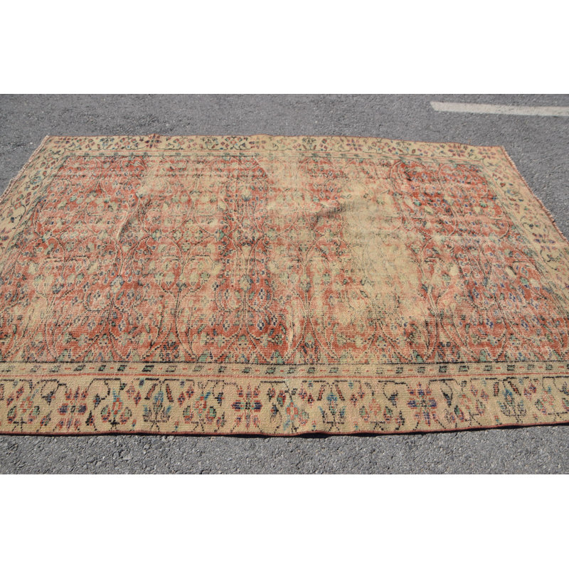 Grand tapis kurde vintage fait à la main, idéal pour les espaces de salle à manger et de salon