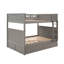 Lit superposé double au-dessus de double avec lit gigogne simple, lit superposé en bois de pin avec garde-corps-1555931515