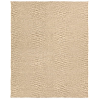 Lindquist Outdoor Handwoven Solid Tan Area Rug Made with Sustainable Materials