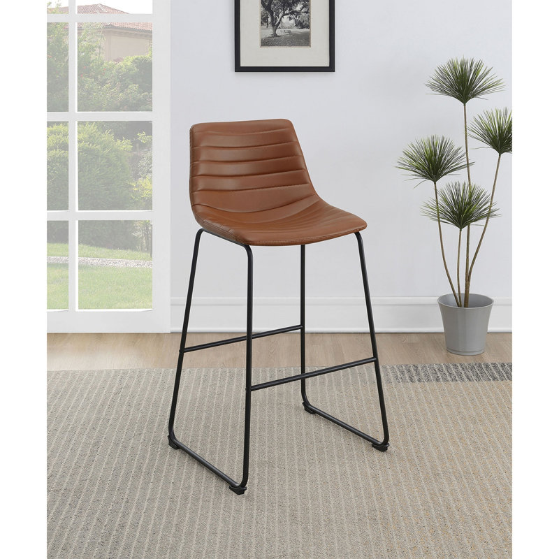 Ensemble de 2 chaises de bar en similicuir Torence, Brun