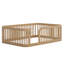 Structure de lit en bois avec clôture-1365557553