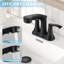 Bathroom Faucet With Pull Down Sprayer, 2 Handles 3 Hole Bathroom Faucet-107099424