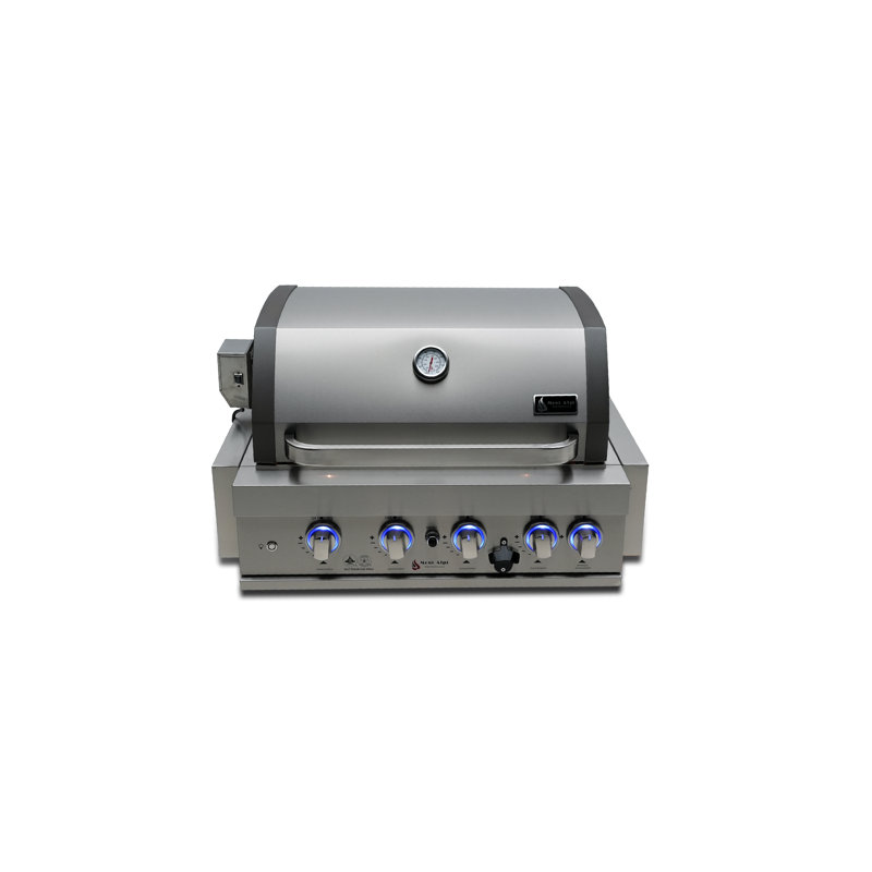 Mont Alpi 32-inch 4-Burner 63000 BTU Stainless Steel Built-in Propane Natural Gas BBQ Outdoor Grill