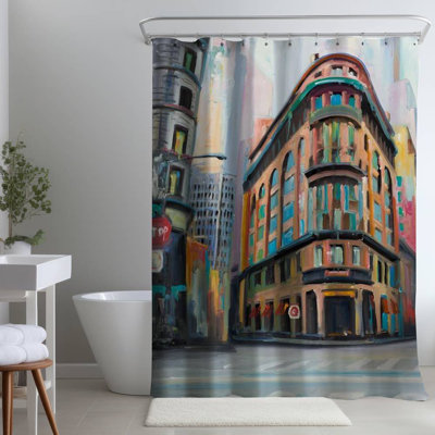 Shower Curtain CI291 – Polyester Shower Curtain, Dye Sublimation Print, 71" W × 74" L