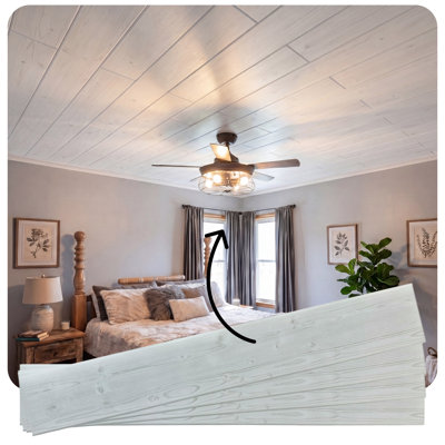 Foam Wood Glue-Up Ceiling Planks 39 in. x 6 in.