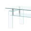 Table basse de salon en verre transparent - 2 rangements modernes pour l'option d'espace