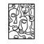 Élégant accessoire mural en métal noir décoratif, 20,5 po x 27,6 po | 100% métal, épaisseur: 0,05 pouce | Fixation murale facile avec pièce arrière | Parfait pour une décoration moderne et une touche artistique dans n'importe quelle pièce
