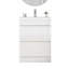 Meuble-lavabo de style scandinave 24 po avec lavabo en céramique à rebords épais Wainwright et système de fermeture en douceur
