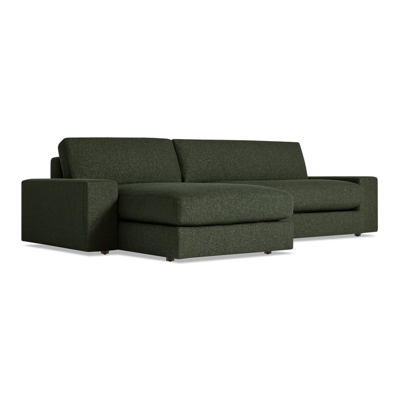 Esker Chaise Sectional, Kelso Blue Polyester, Left Hand Facing