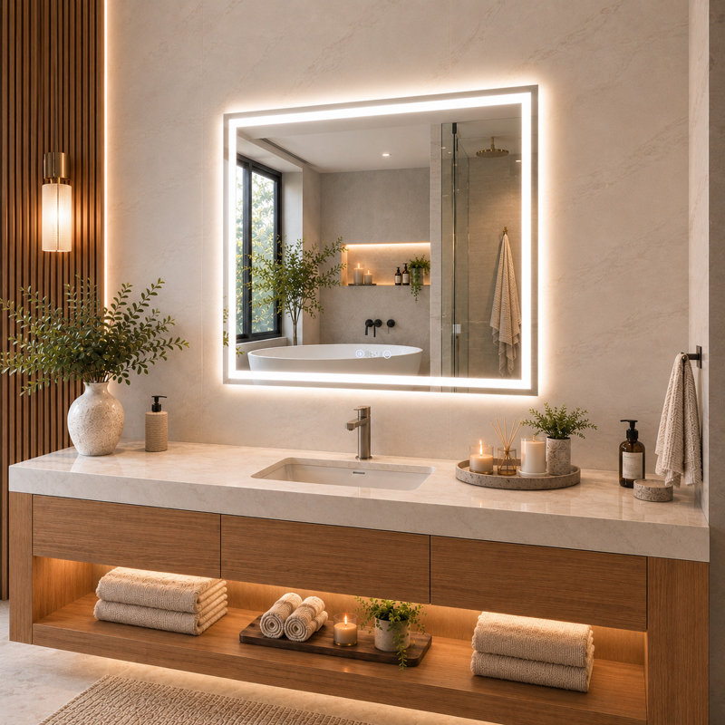 Miroir de salle de bain mural Iris, 36 po x 42 po