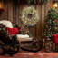 Couronne de Noël - Or et vert - Aiguilles de pin artificielles, pommes de pin, baies blanches et dorées, décorations de fêtes intérieures et extérieures