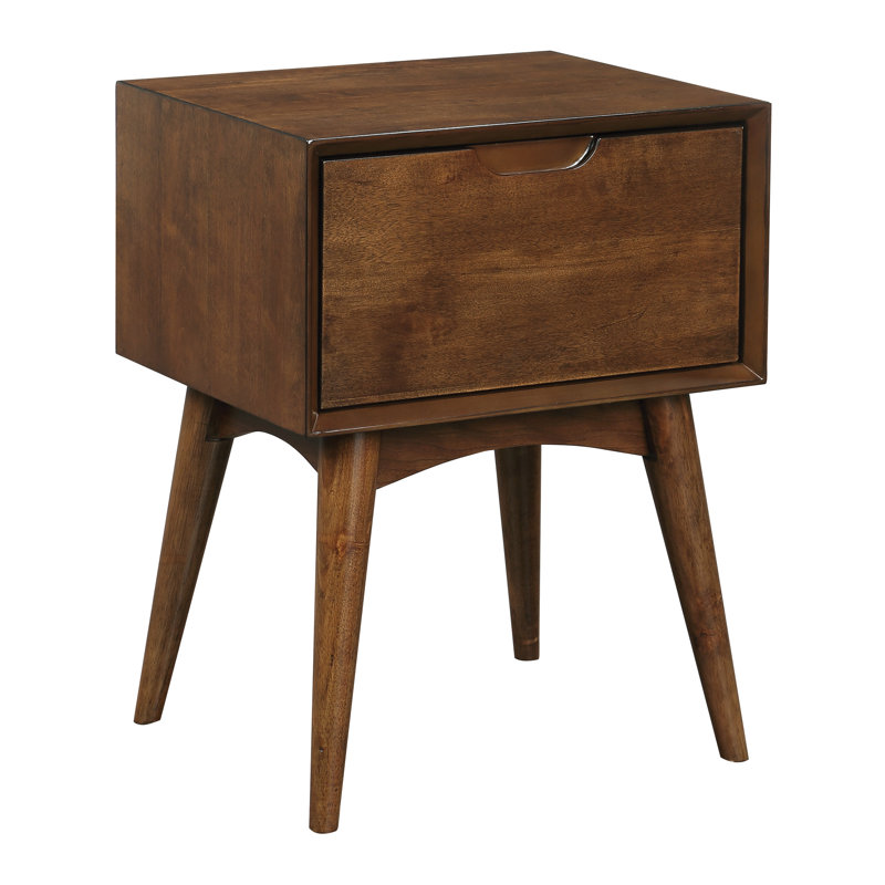 Lovina End Table with Storage, Walnut