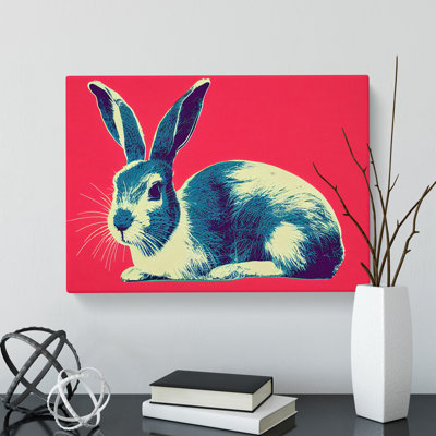 Pop Art Hare - Wrapped Canvas