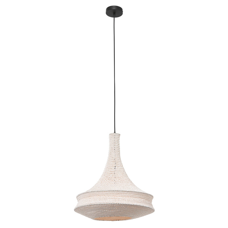 Mikes 1 - Light Black Cone Pendant, White