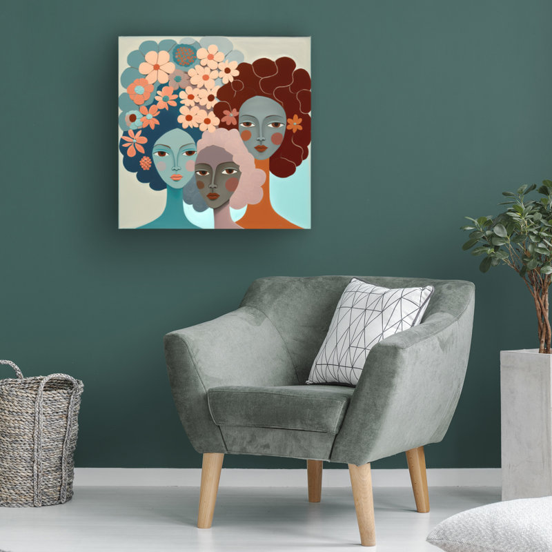 «Ray Heere», reproduction d'art sur toile Mid Century Portraits 16, H 14 po x l 14 po x P 2 po