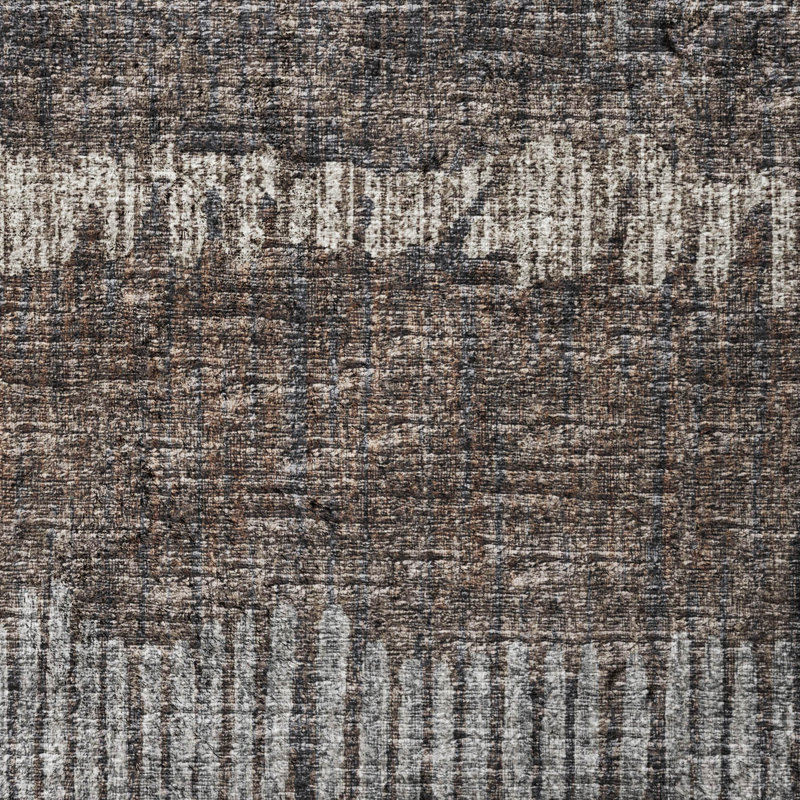 Premium Machine Washable Dream Shag Loops and Lines Rug, 2'6" x 3'10", Brown