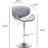 Gray Adjustable Swivel Bar Stool With Walnut - Finished , Curved , Metal Main Material, American Design Modern Height Frame, Padded Seat And Back, 21"L X 21"D 36 44"H