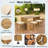 5 Pieces Outdoor Bar Set Included 1 Height Table & Four Stools With Cushions