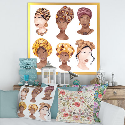 Art africain sur toile avec des fleurs séchées et des feuilles VII - Glam